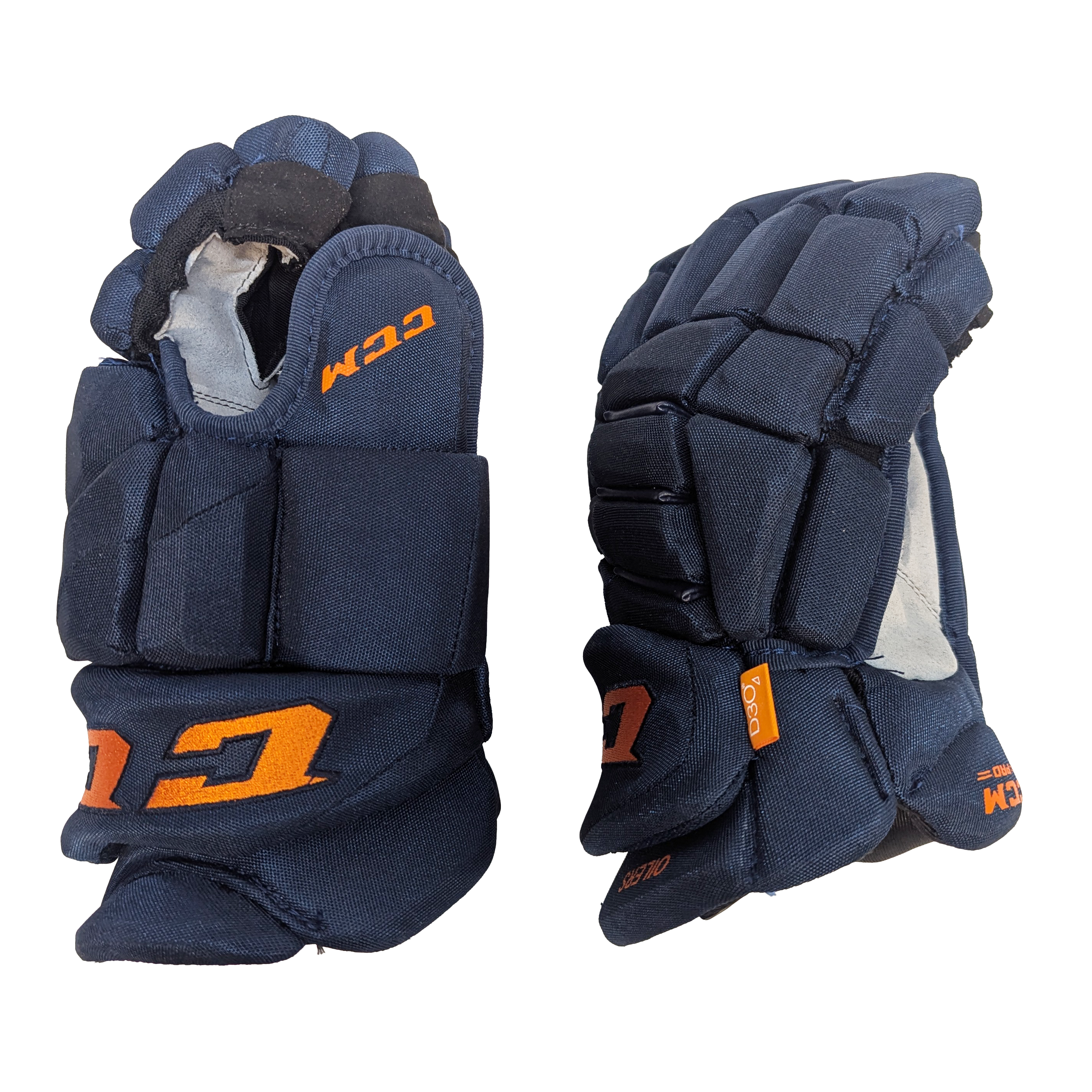 CCM HGJS - NHL Pro Stock Glove - Edmonton Oilers Alternate (Navy/Orange)